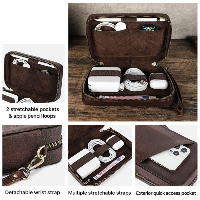 Винтажная коричневая сумка-орг – обзор и цена Tech Accessories Case